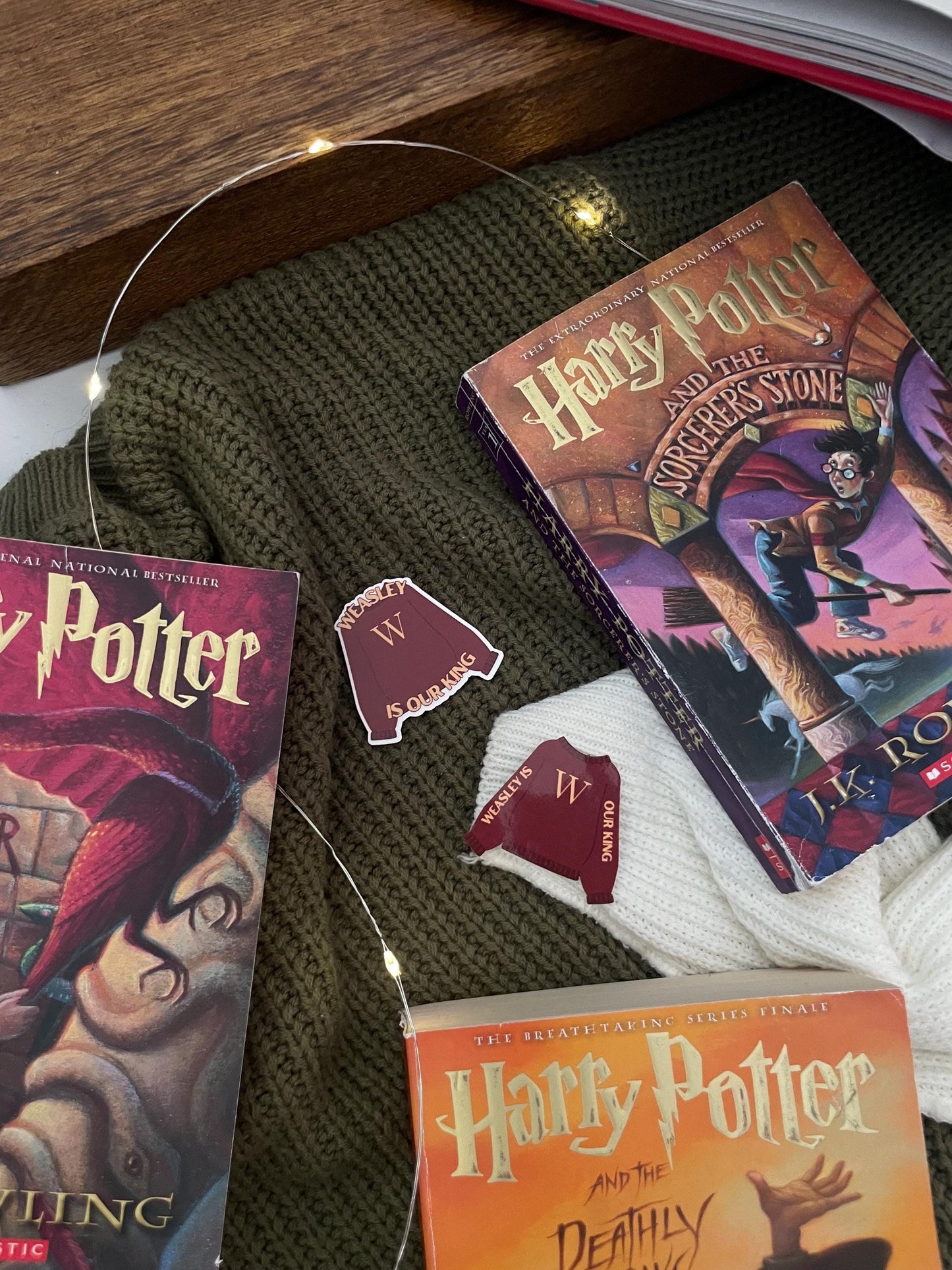 Weasley is Our King Waterproof Sticker | potterhead stickers, laptop stickers, kindle, water bottle sticker, gifts for readers