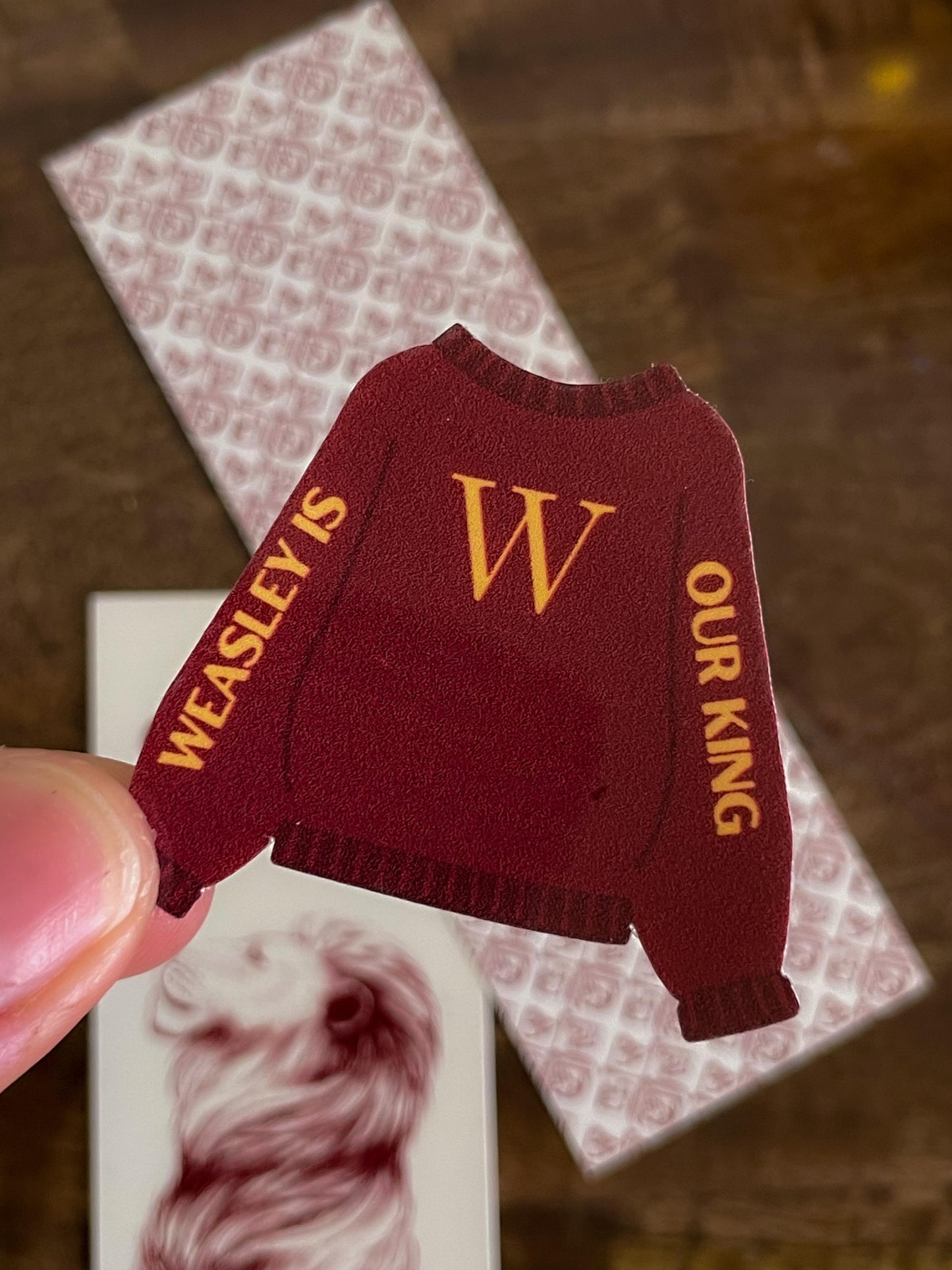 Weasley is Our King Waterproof Sticker | potterhead stickers, laptop stickers, kindle, water bottle sticker, gifts for readers