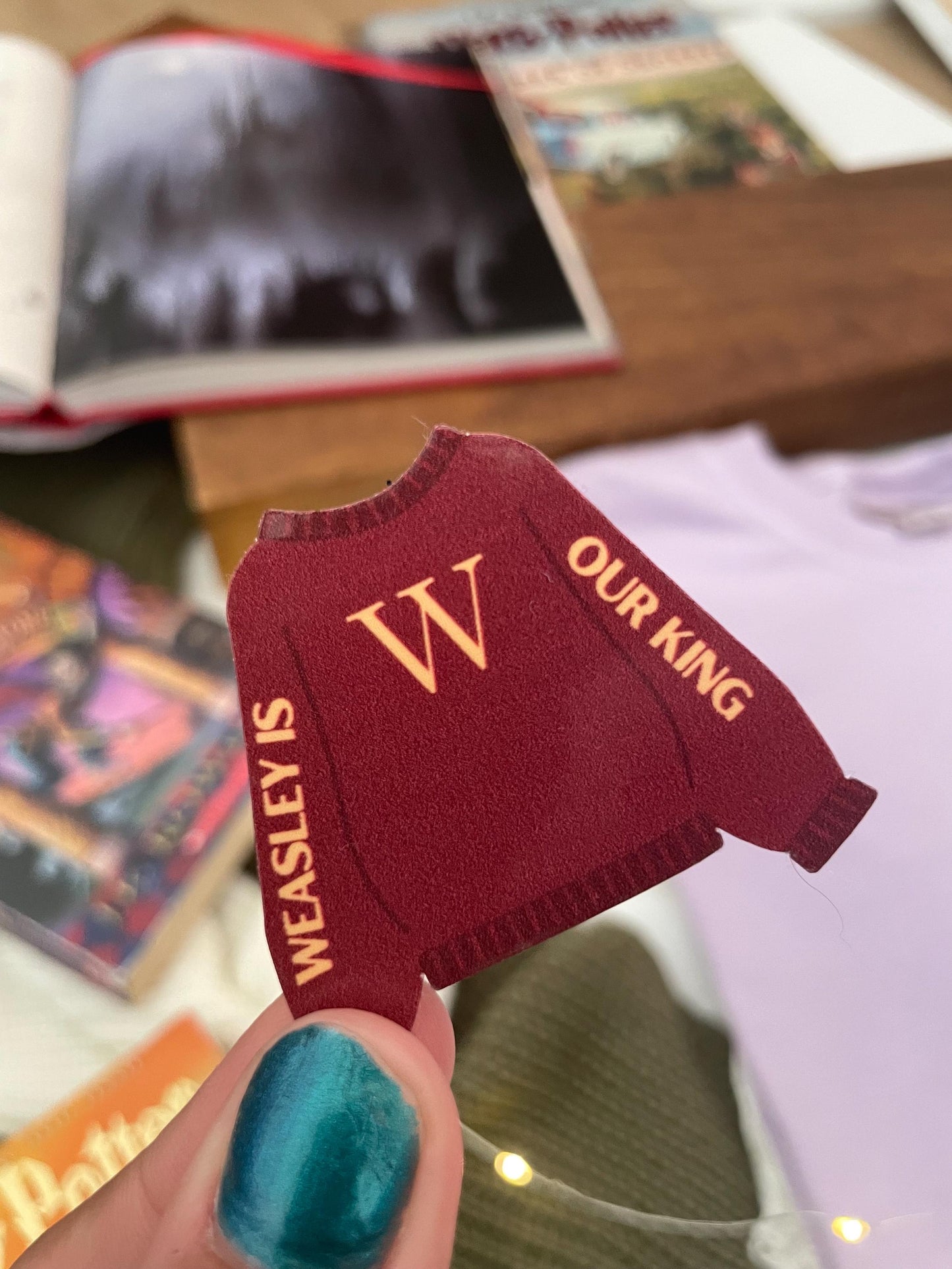 Weasley is Our King Waterproof Sticker | potterhead stickers, laptop stickers, kindle, water bottle sticker, gifts for readers