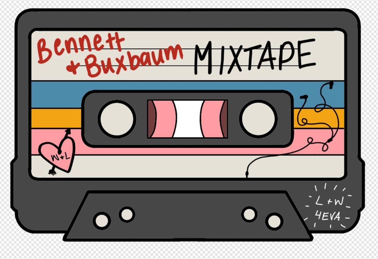 A waterproof sticker based on the Lynn Painter romance novel, "Better than the Movies", a prequel to "Nothing Like the Movies". It features a mixtape with the names Wes Bennett and Liz Buxbaum