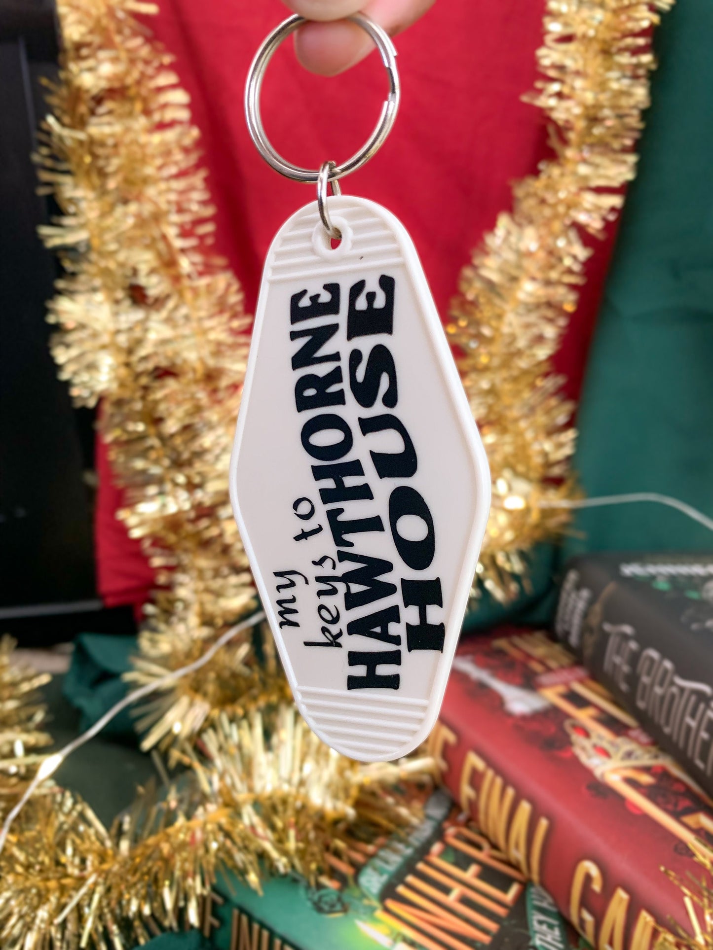 Keys to Hawthorne House Motel-style Keychain