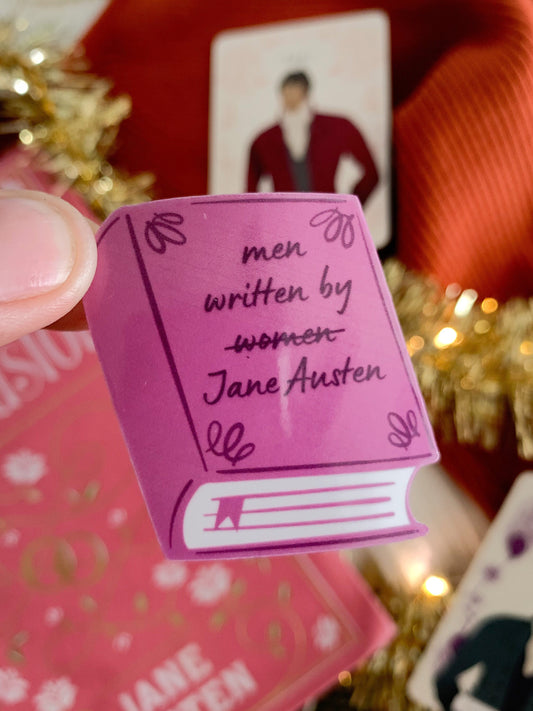 Men Written by Jane Austen Waterproof Sticker