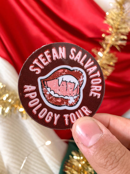 Stefan Salvatore Apology Tour Waterproof Sticker