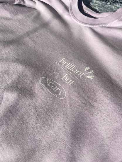 Brilliant but Scary | Magical Wizard School of Witchcraft and Wizardry Bookish long sleeve tee, Hermione witch quote tee